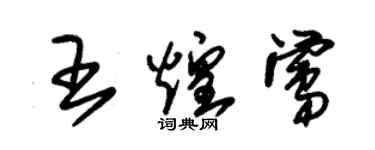 朱锡荣王煌莺草书个性签名怎么写