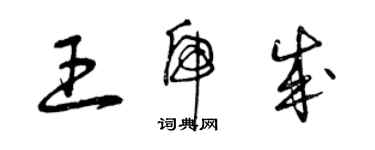 曾庆福王虎成草书个性签名怎么写