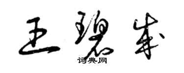 曾庆福王碧成草书个性签名怎么写