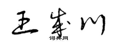 曾庆福王成川草书个性签名怎么写