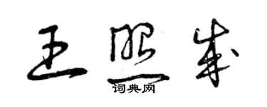曾庆福王照成草书个性签名怎么写