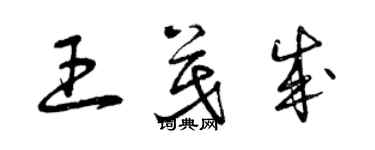 曾庆福王茂成草书个性签名怎么写