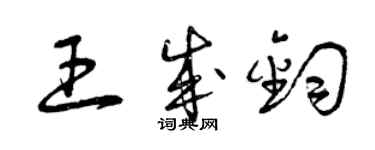 曾庆福王成钧草书个性签名怎么写