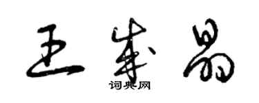 曾庆福王成晶草书个性签名怎么写