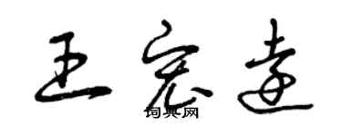 曾庆福王宏远草书个性签名怎么写