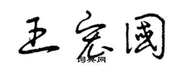 曾庆福王宏国草书个性签名怎么写