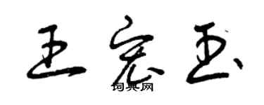 曾庆福王宏玉草书个性签名怎么写
