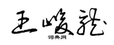 曾庆福王峻龙草书个性签名怎么写