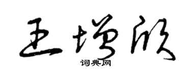 曾庆福王增欣草书个性签名怎么写