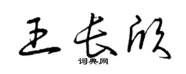 曾庆福王长欣草书个性签名怎么写