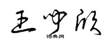 曾庆福王闻欣草书个性签名怎么写