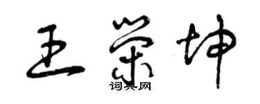 曾庆福王荣坤草书个性签名怎么写