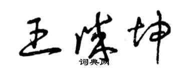 曾庆福王诚坤草书个性签名怎么写