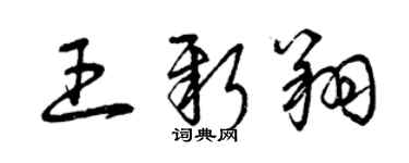曾庆福王新翔草书个性签名怎么写