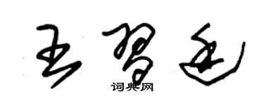 朱锡荣王习廷草书个性签名怎么写