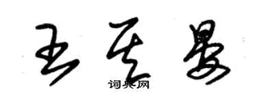朱锡荣王其晏草书个性签名怎么写