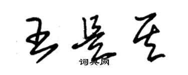 朱锡荣王是其草书个性签名怎么写