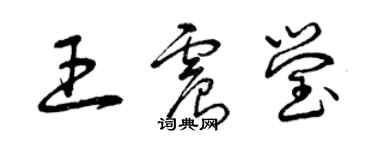曾庆福王震莹草书个性签名怎么写