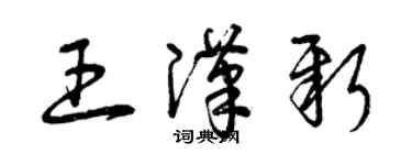 曾庆福王汉新草书个性签名怎么写