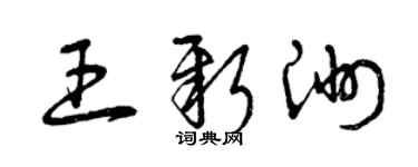 曾庆福王新洲草书个性签名怎么写