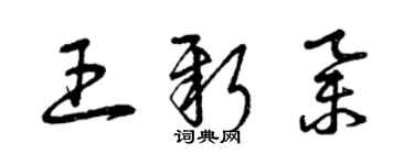 曾庆福王新举草书个性签名怎么写