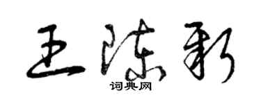 曾庆福王陈新草书个性签名怎么写