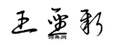 曾庆福王圣新草书个性签名怎么写