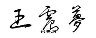 曾庆福王震梦草书个性签名怎么写