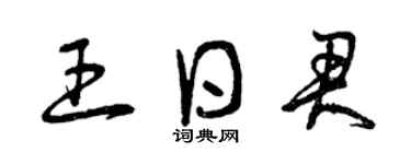 曾庆福王日君草书个性签名怎么写