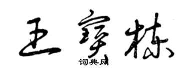 曾庆福王宝栋草书个性签名怎么写
