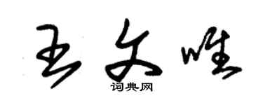 朱锡荣王文唯草书个性签名怎么写
