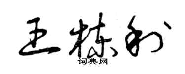 曾庆福王栋利草书个性签名怎么写