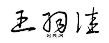 曾庆福王羽佳草书个性签名怎么写