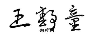 曾庆福王静童草书个性签名怎么写