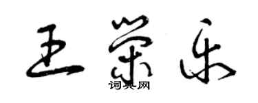曾庆福王荣乐草书个性签名怎么写