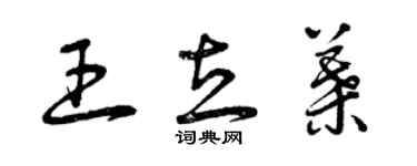 曾庆福王立叶草书个性签名怎么写