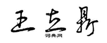 曾庆福王立鼎草书个性签名怎么写