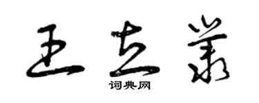 曾庆福王立丛草书个性签名怎么写