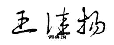 曾庆福王佳扬草书个性签名怎么写