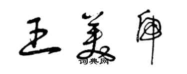曾庆福王美虎草书个性签名怎么写