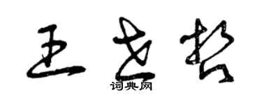 曾庆福王世哲草书个性签名怎么写