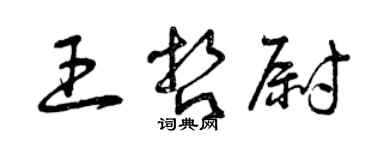 曾庆福王哲尉草书个性签名怎么写