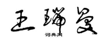 曾庆福王瑞曼草书个性签名怎么写