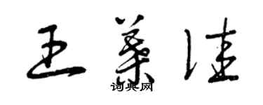 曾庆福王叶佳草书个性签名怎么写