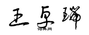 曾庆福王卓瑞草书个性签名怎么写