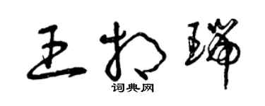 曾庆福王相瑞草书个性签名怎么写
