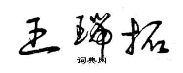 曾庆福王瑞拓草书个性签名怎么写