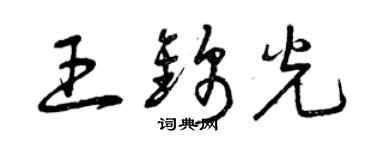 曾庆福王锦光草书个性签名怎么写