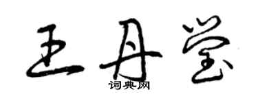 曾庆福王丹莹草书个性签名怎么写