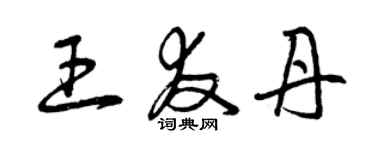 曾庆福王友丹草书个性签名怎么写